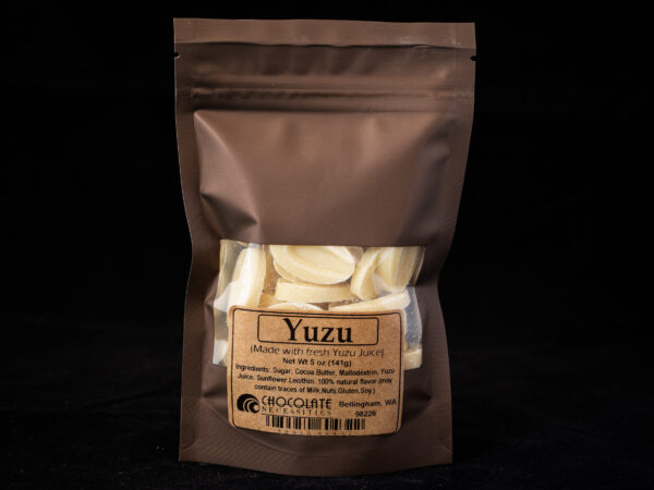 Valrhona Yuzu chips 5oz.